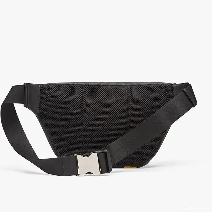 Cheap FF Fendi Fabric In Bag Belt Motif Yellow Black 0520